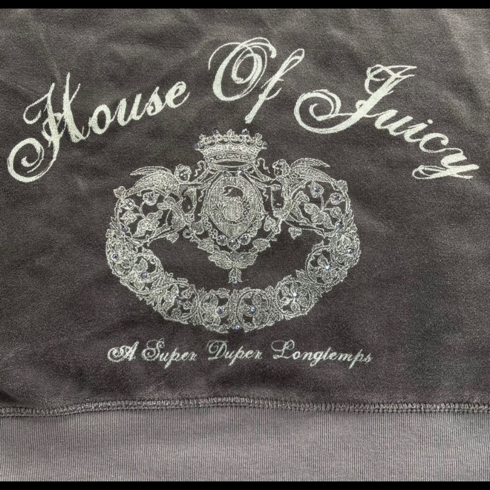 Vintage Y2K Juicy Couture velour grey hoodie XL